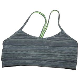 Lululemon Flow Y Bra Gray & Neon Green